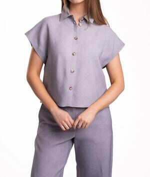 NEW ALYSI camicia top in denim